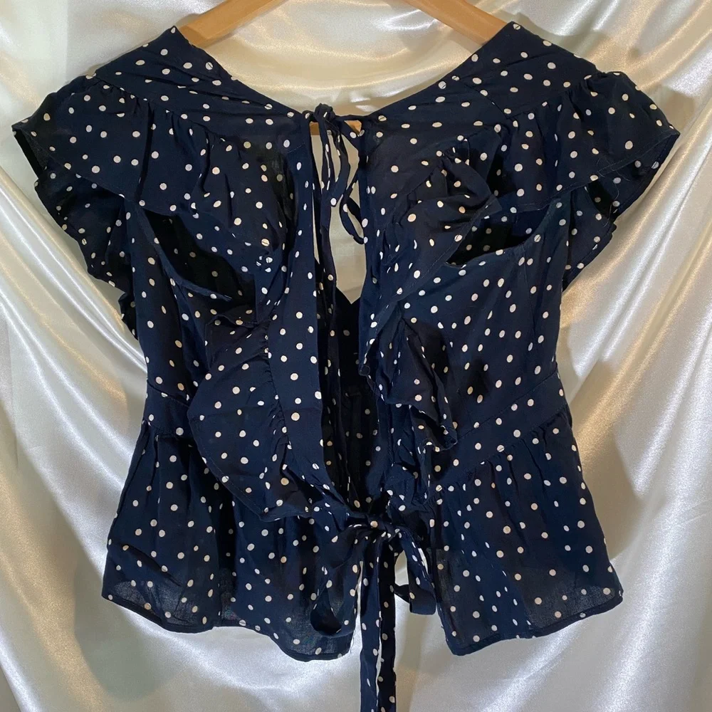 Polka Dot Open Back Ruffle Set - Picture 4 of 16